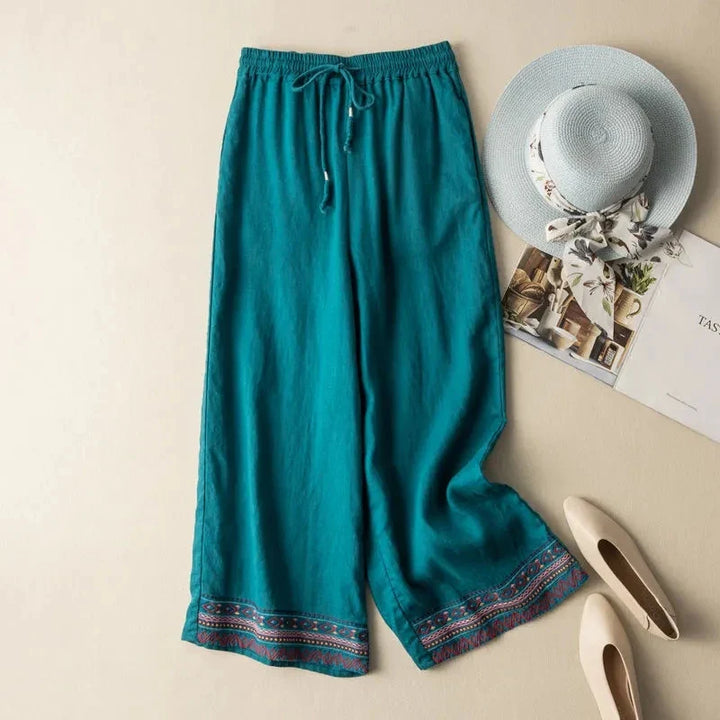 Muse & Valeur | Wide Leg Pant for Women in Natural Fabric