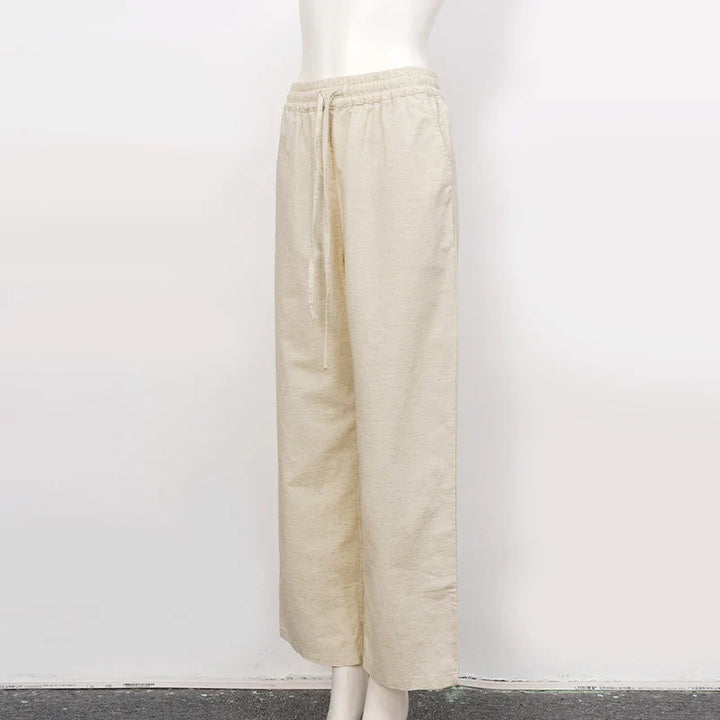 Muse & Valeur | Linen Lounge Pant for Women in Relaxed Fit, Natural Color