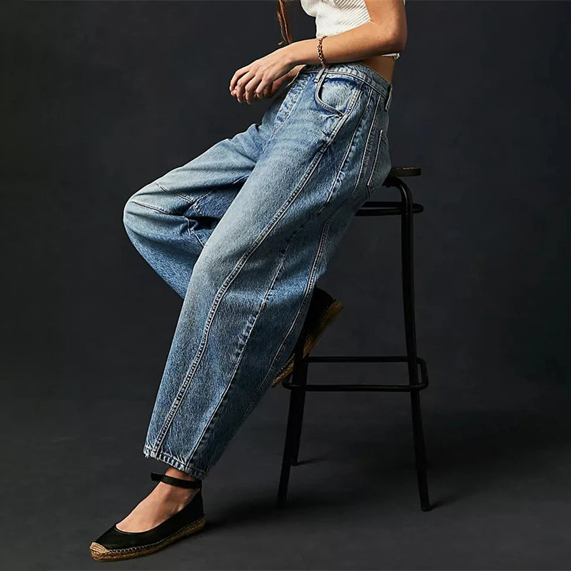 Muse & Valeur | Barrel-Leg Denim Jeans for Women