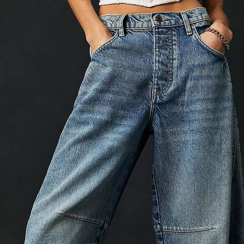 Muse & Valeur | Barrel-Leg Denim Jeans for Women