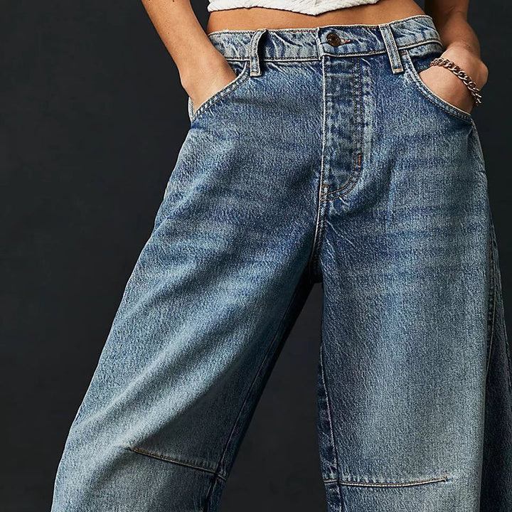 Muse & Valeur | Barrel-Leg Denim Jeans for Women
