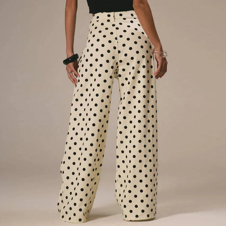 Muse & Valeur | Polka Dot Wide-Leg Trousers for Women