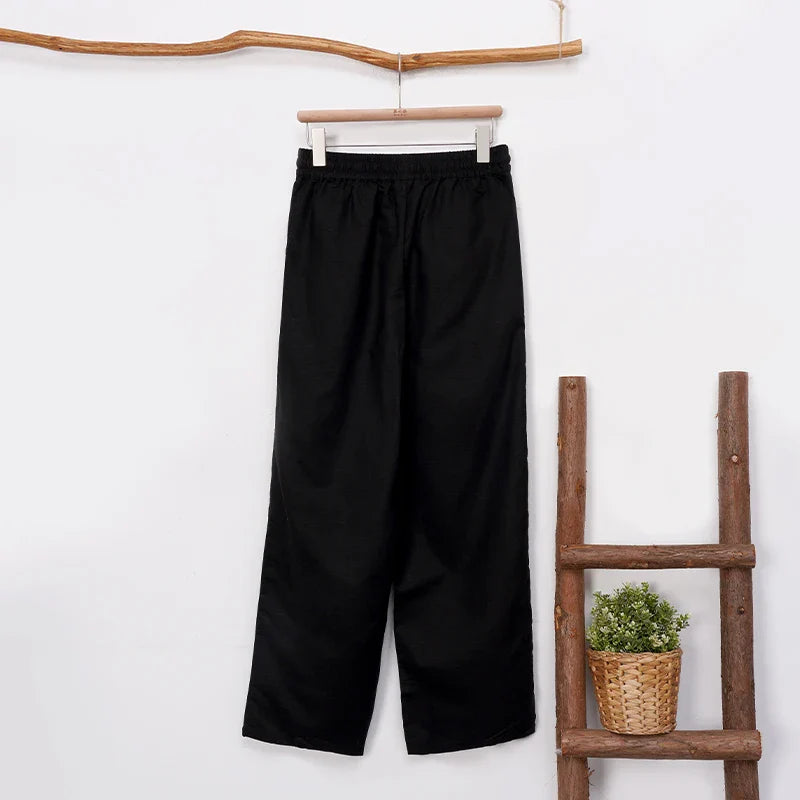 Muse & Valeur | Linen Lounge Pant for Women in Relaxed Fit, Natural Color