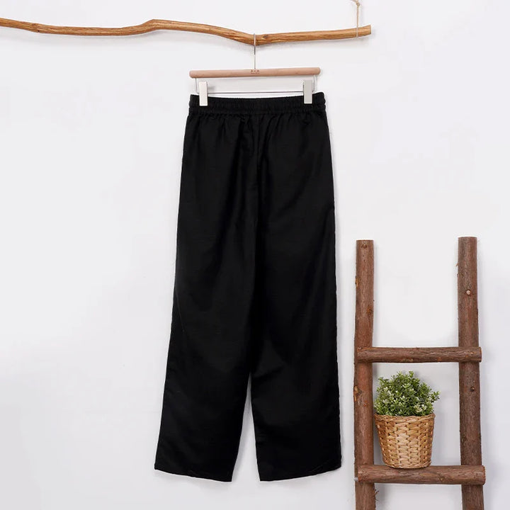 Muse & Valeur | Linen Lounge Pant for Women in Relaxed Fit, Natural Color