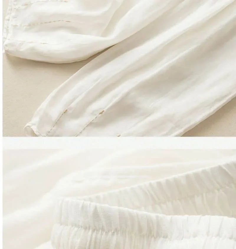 Muse & Valeur | Linen Pants for Women in Natural Fit, Beige