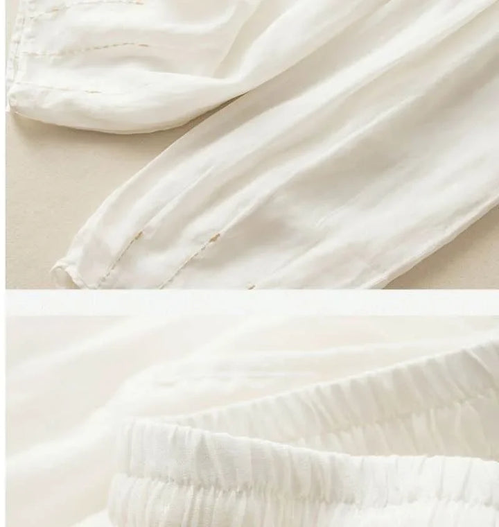 Muse & Valeur | Linen Pants for Women in Natural Fit, Beige