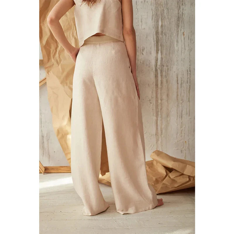 Muse & Valeur | Cotton Wide-Leg Pant for Women in Natural