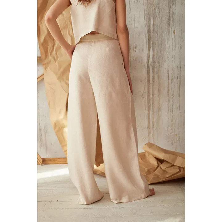 Muse & Valeur | Cotton Wide-Leg Pant for Women in Natural