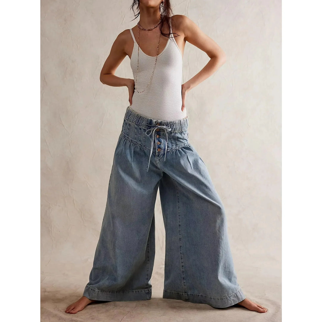 Muse & Valeur | Women's Chambray Pull-On Jeans
