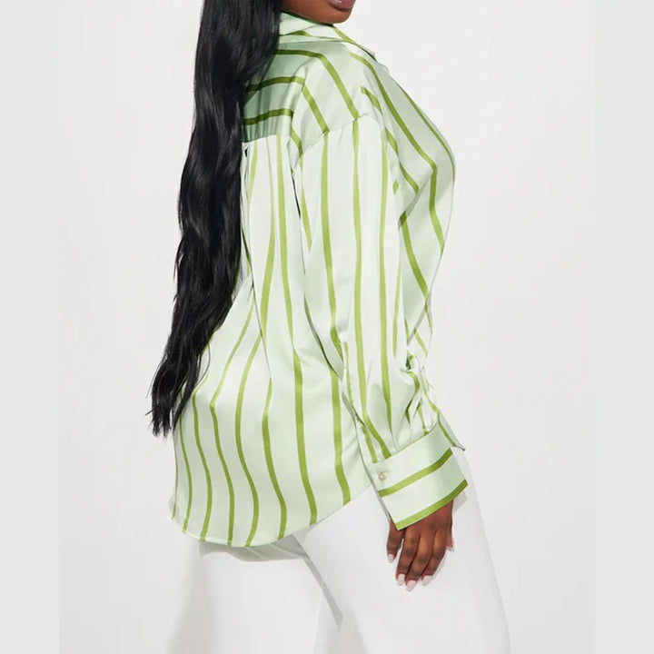 Muse and Valeur | Satin Stripe Shirt