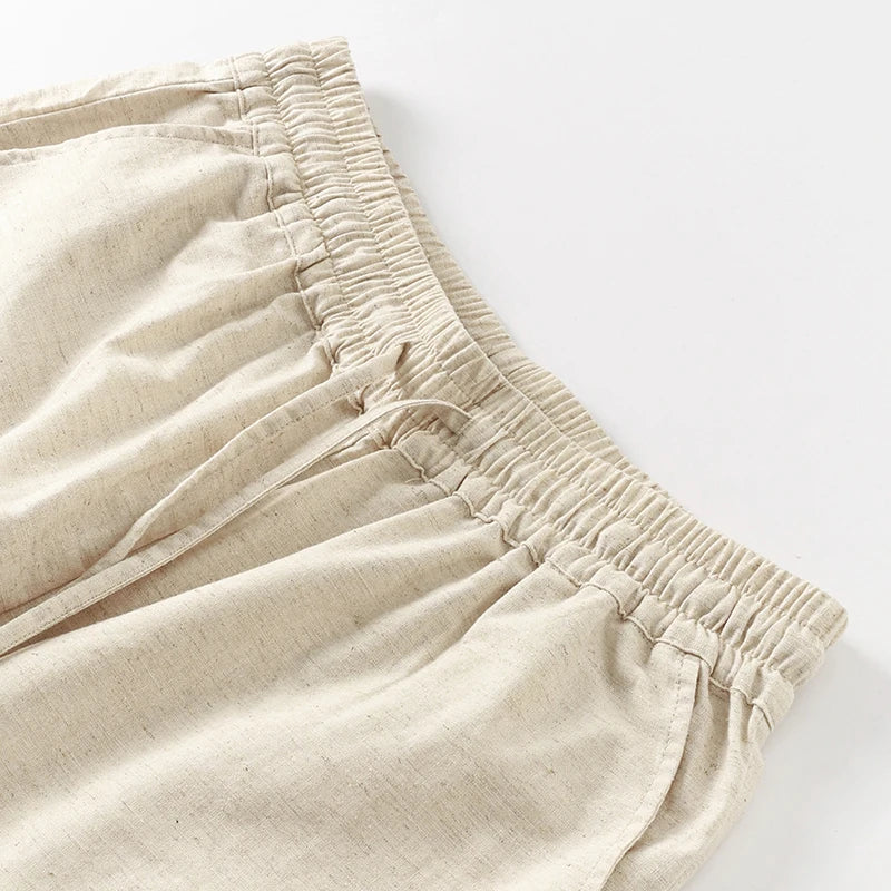 Muse & Valeur | Linen Lounge Pant for Women in Relaxed Fit, Natural Color