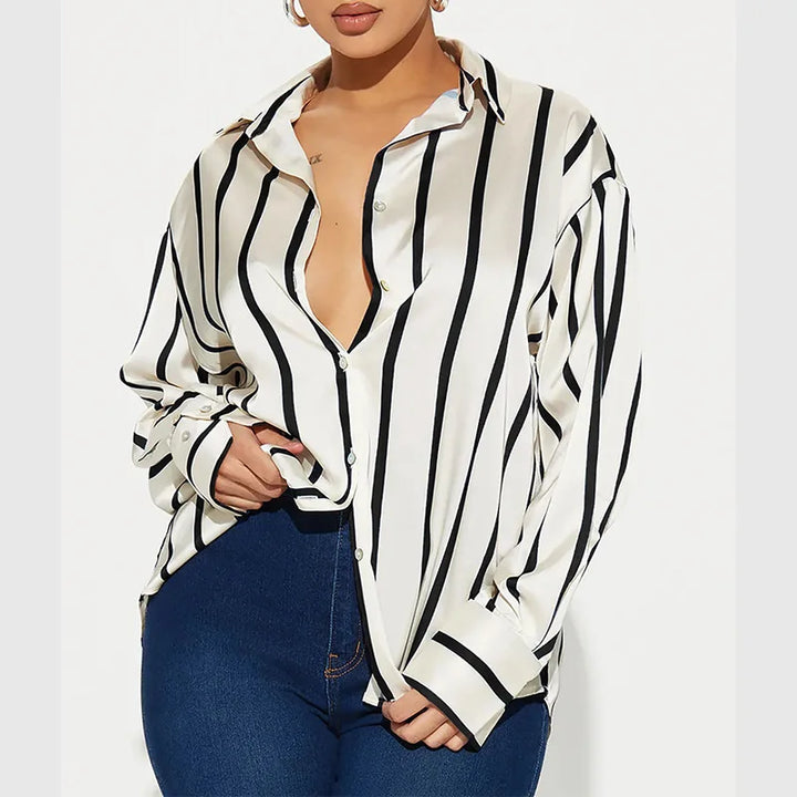 Muse and Valeur | Satin Stripe Shirt