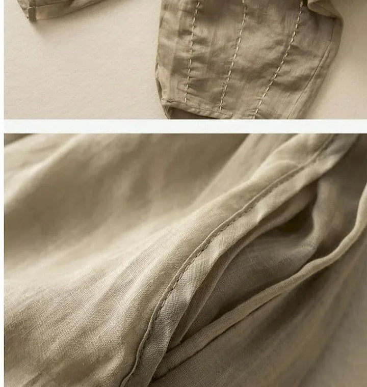 Muse & Valeur | Linen Pants for Women in Natural Fit, Beige
