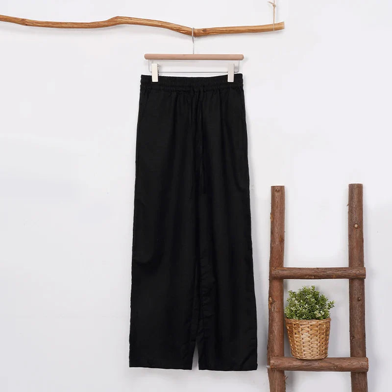 Muse & Valeur | Linen Lounge Pant for Women in Relaxed Fit, Natural Color