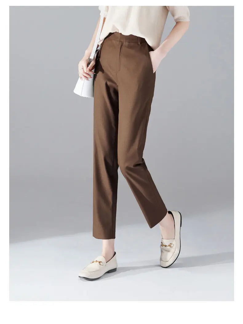 Muse & Valeur | High-Waist Trousers for Women in Elegant Fabric