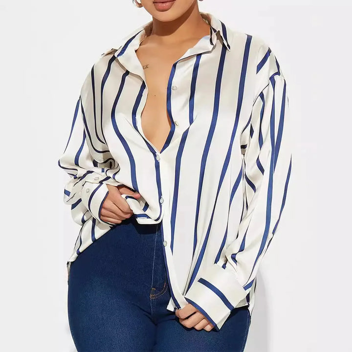 Muse and Valeur | Satin Stripe Shirt