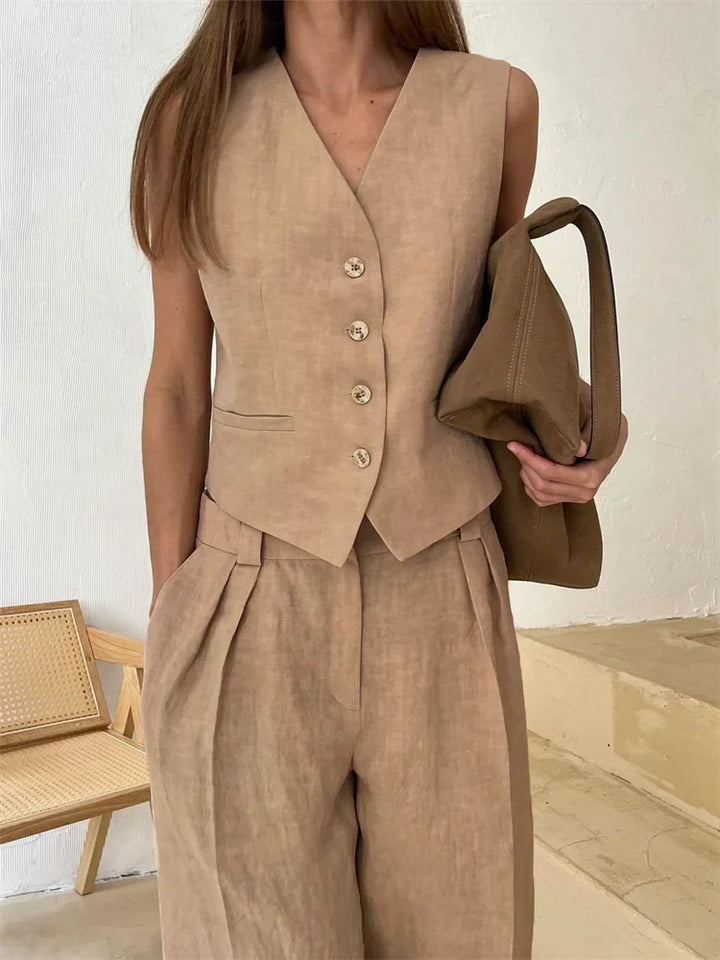 Muse and Valeur | Linen Trouser Set