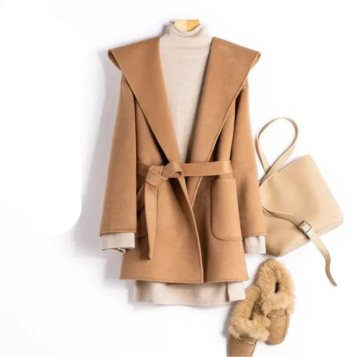 Muse and Valeur | Long Pointed Coat in Camel Hair