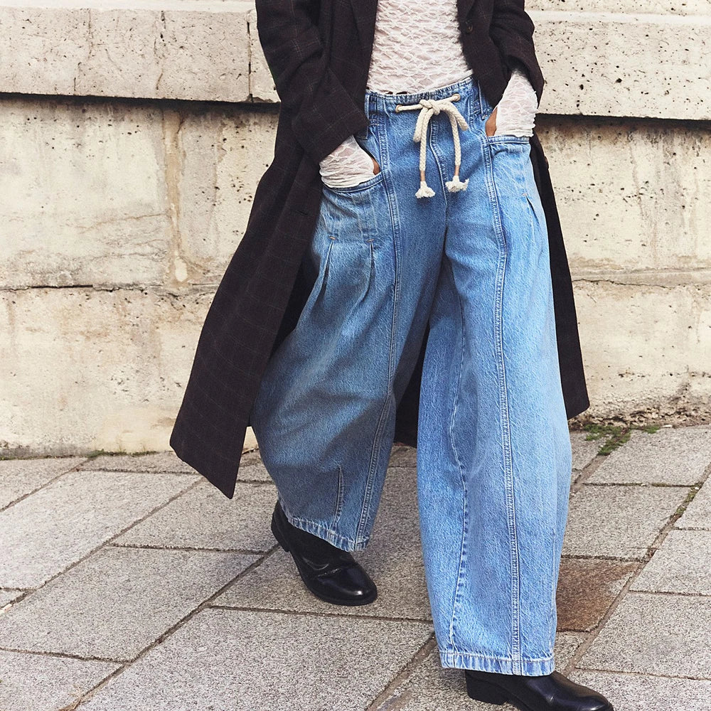 Muse & Valeur | Drawstring Denim Pants for Women