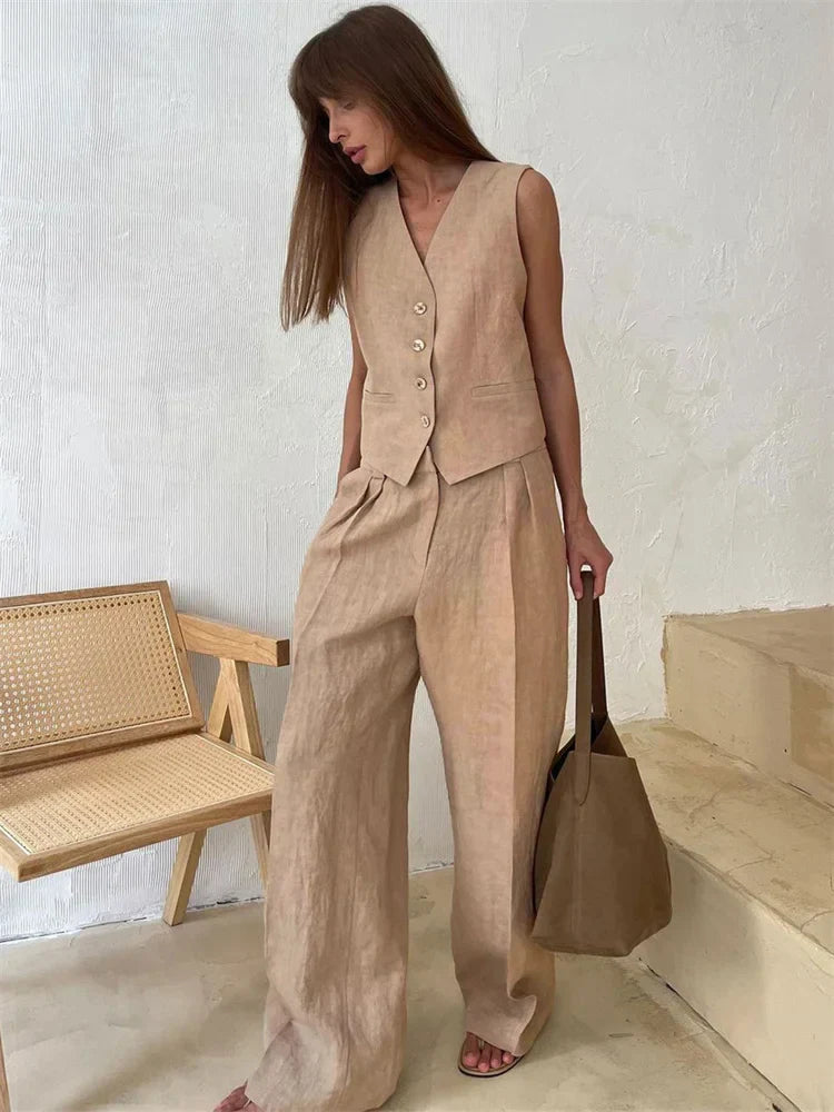 Muse and Valeur | Linen Trouser Set
