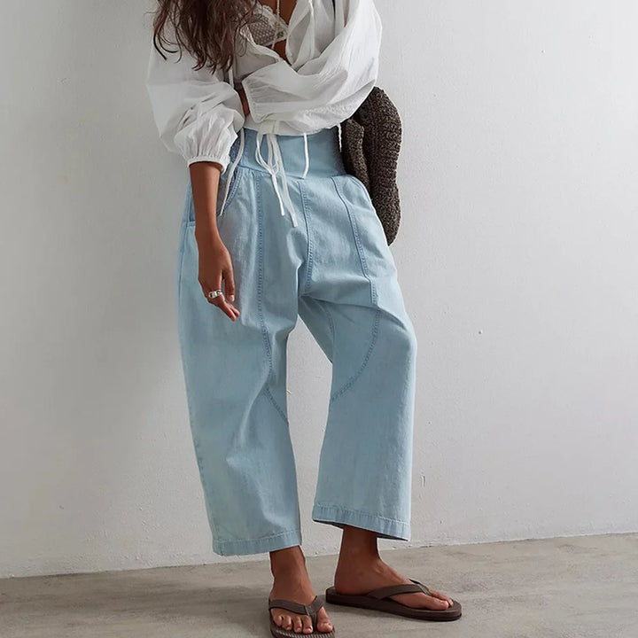 Muse & Valeur | Wide Leg Pant for Women in Soft Fabric, Casual Style, Black