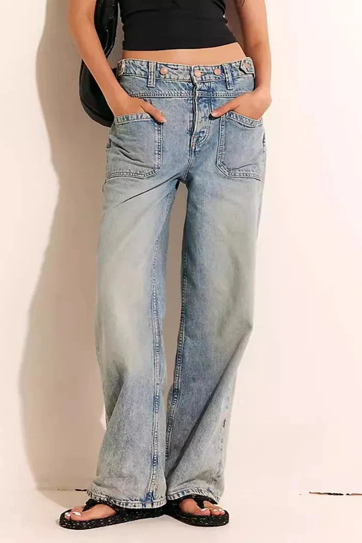 Muse & Valeur | High-Waist Wide-Leg Denim Trousers for Women