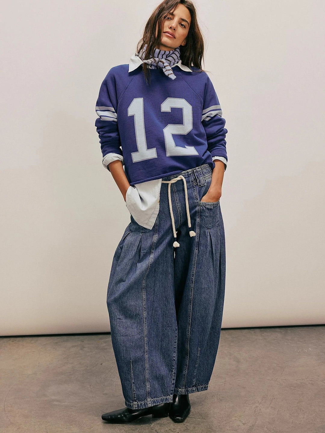 Muse & Valeur | Drawstring Denim Pants for Women