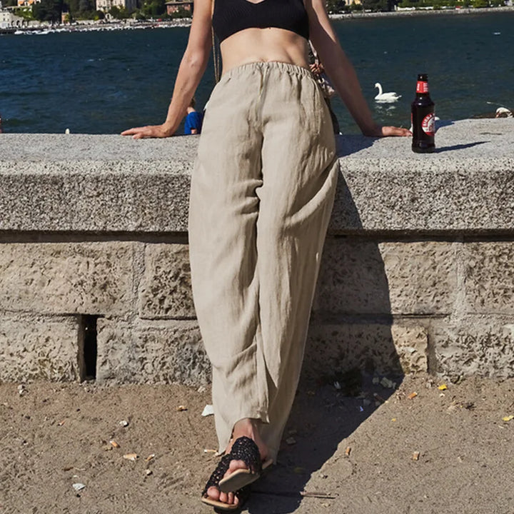 Muse & Valeur | Wide Leg Linen Pant for Women in Natural