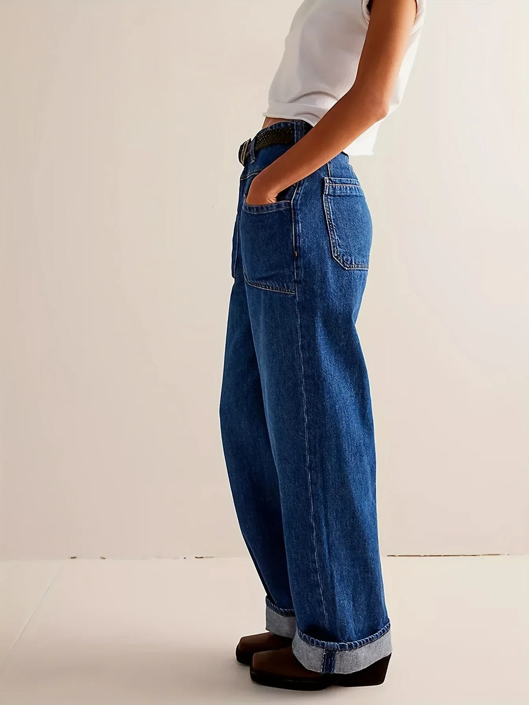 Muse & Valeur | High-Waist Wide-Leg Denim Trousers for Women
