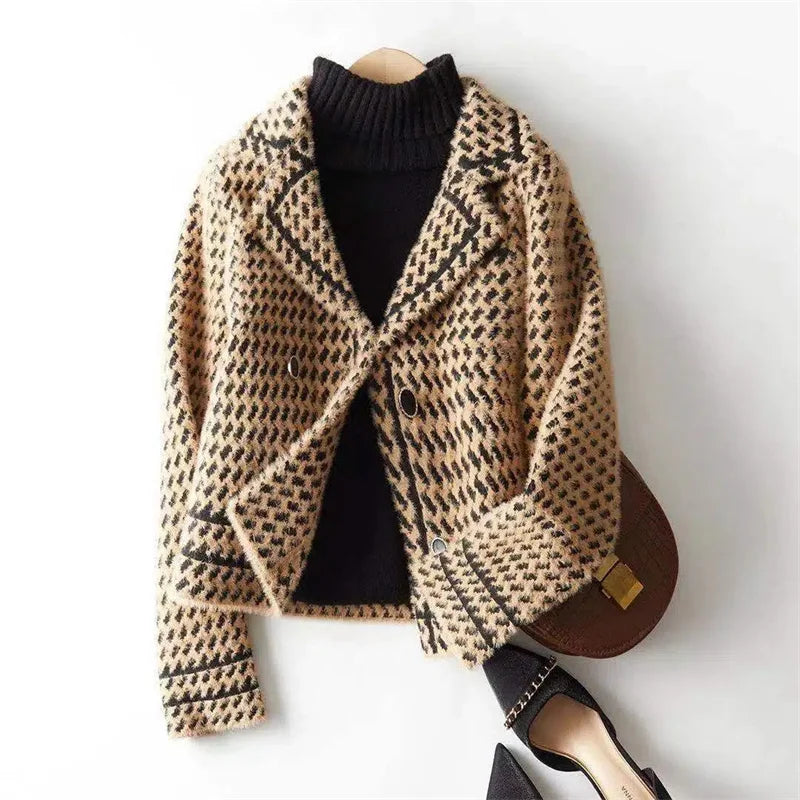 Muse and Valeur | Houndstooth Knit Jacket