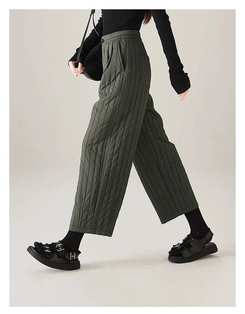 Muse & Valeur | Cotton Wide-Leg Pants for Women in Beige