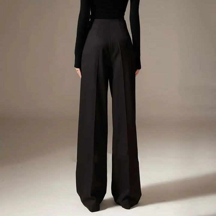 Muse & Valeur | Wide Leg Draped Pants for Women in Elegant Fabric