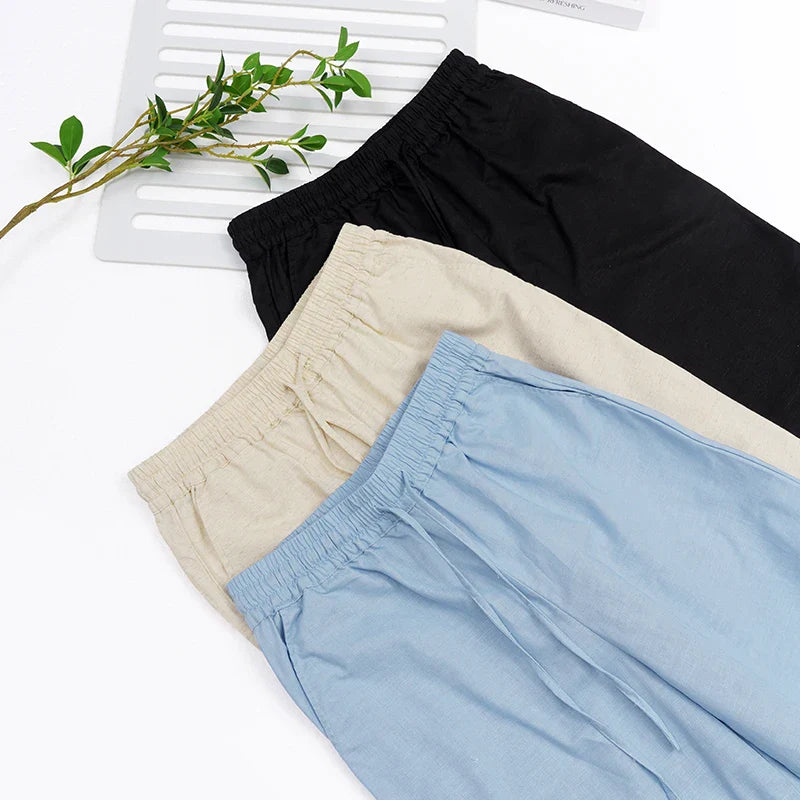 Muse & Valeur | Linen Lounge Pant for Women in Relaxed Fit, Natural Color