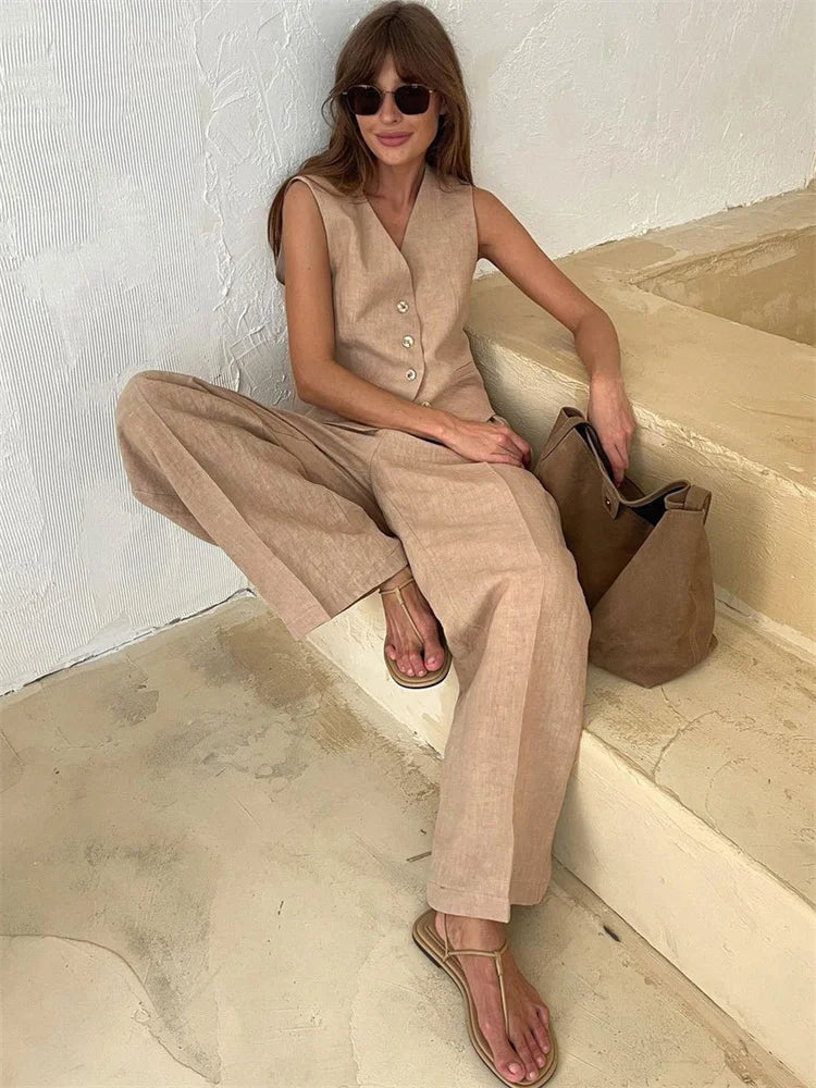 Muse and Valeur | Linen Trouser Set