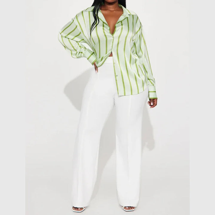 Muse and Valeur | Satin Stripe Shirt