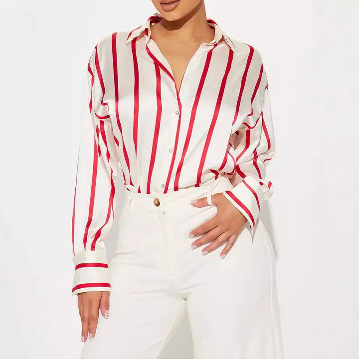Muse and Valeur | Satin Stripe Shirt