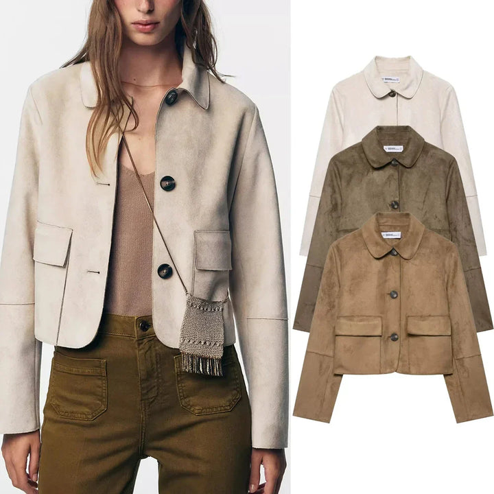 Muse and Valeur | Suede Cropped Jacket