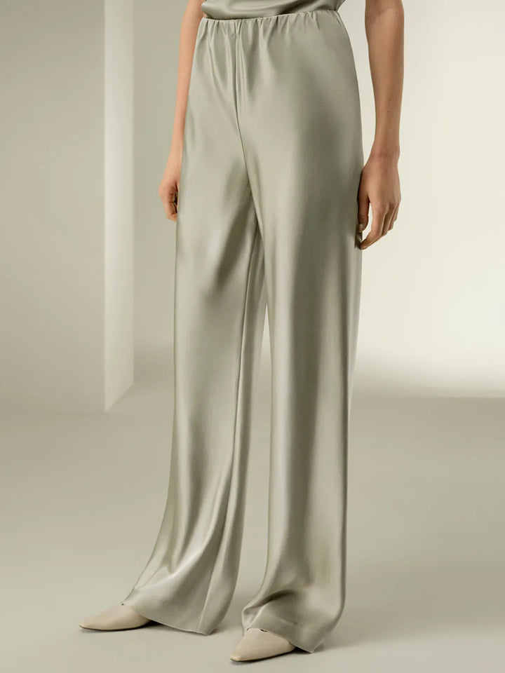 Muse & Valeur | Silk Lounge Trousers for Women in Black
