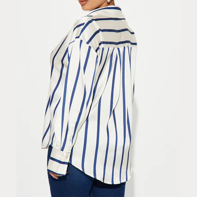 Muse and Valeur | Satin Stripe Shirt