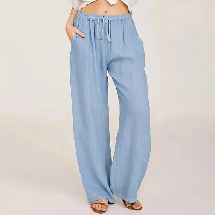 Muse & Valeur | Linen Lounge Pant for Women in Relaxed Fit, Natural Color