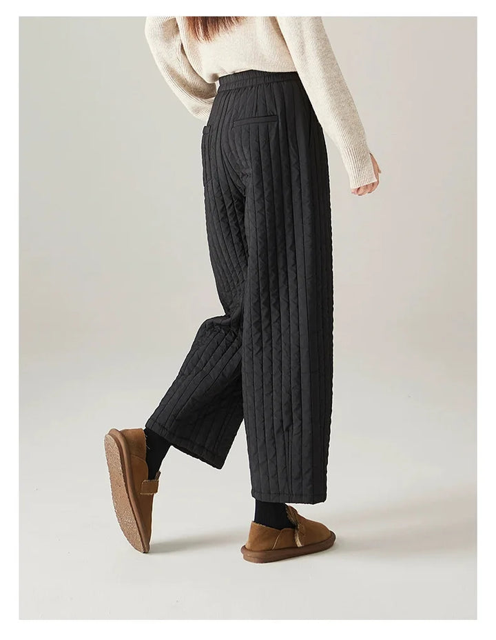 Muse & Valeur | Cotton Wide-Leg Pants for Women in Beige