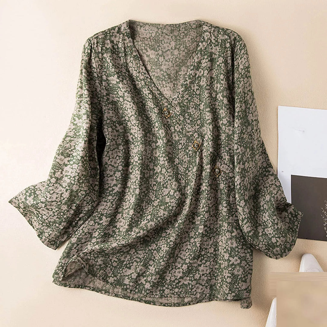 Muse and Valeur | Crosswrap Linen Blouse
