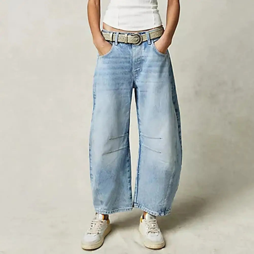 Muse & Valeur | Barrel-Leg Denim Jeans for Women