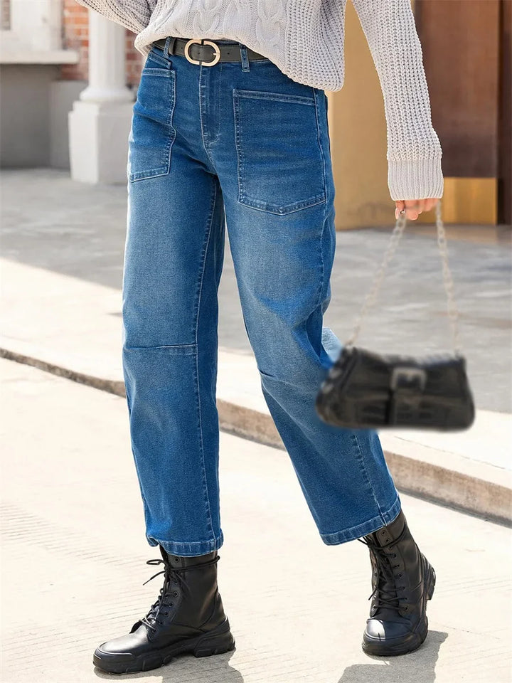 Muse & Valeur | Structured Barrel Jeans for Women in Denim
