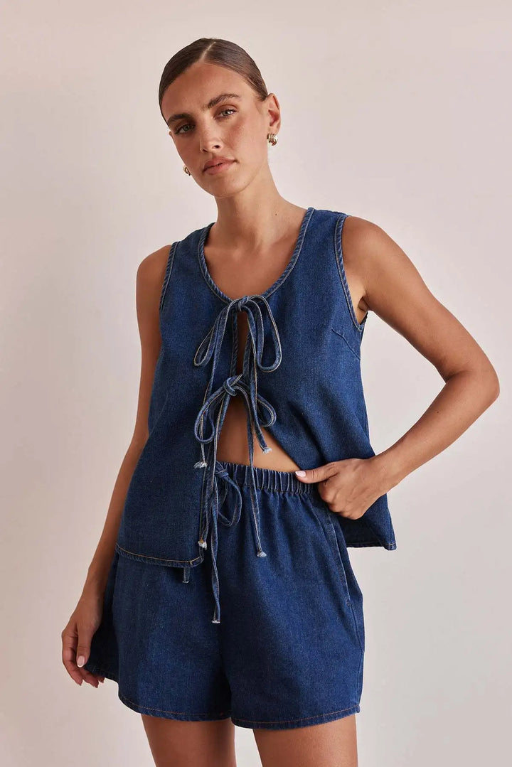 Muse and Valeur | Denim Tie Set