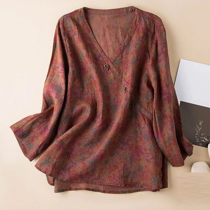 Muse and Valeur | Crosswrap Linen Blouse