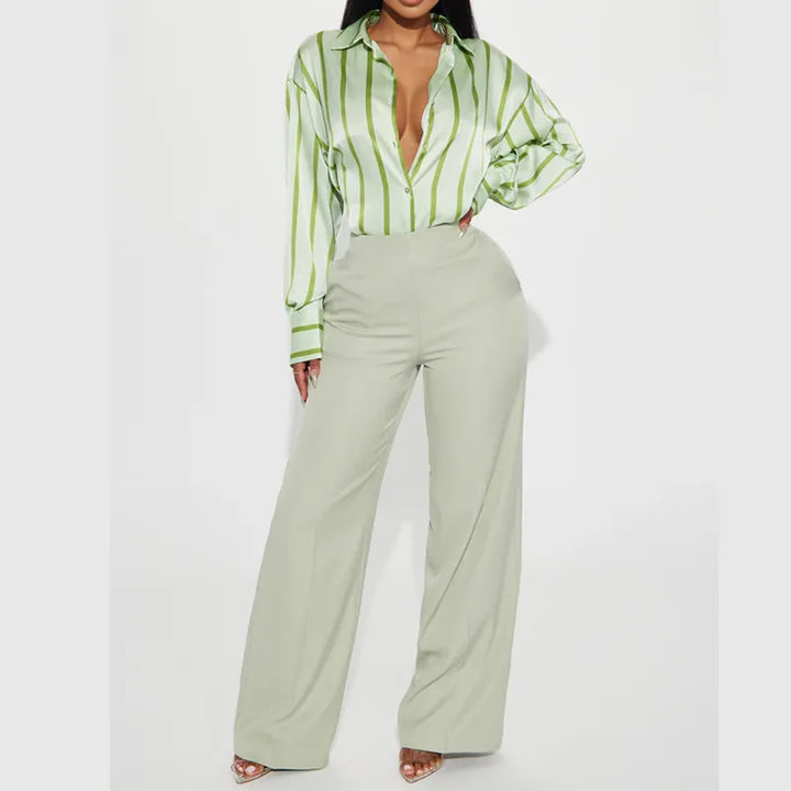 Muse and Valeur | Satin Stripe Shirt