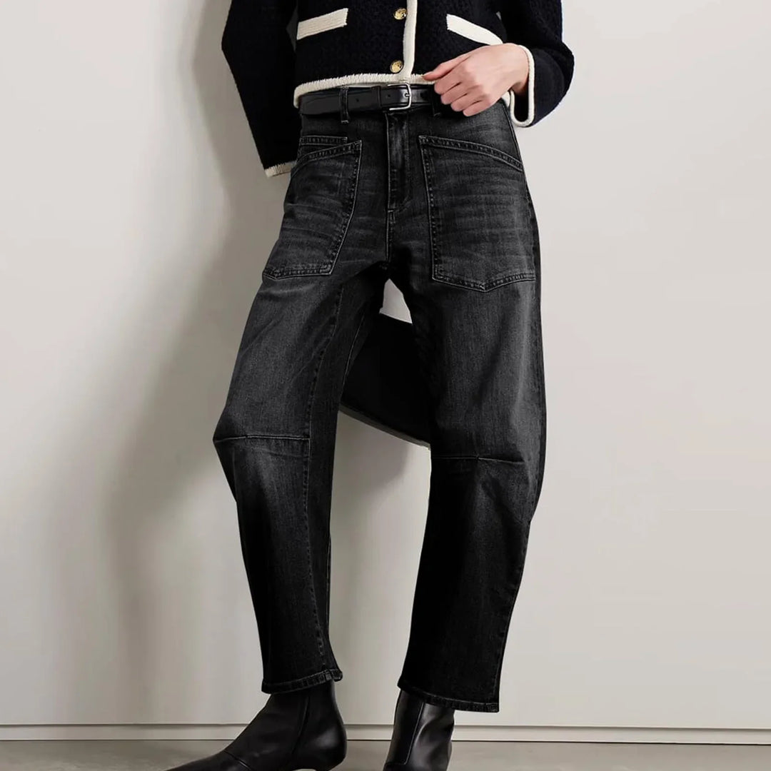 Muse & Valeur | Structured Barrel Jeans for Women in Denim