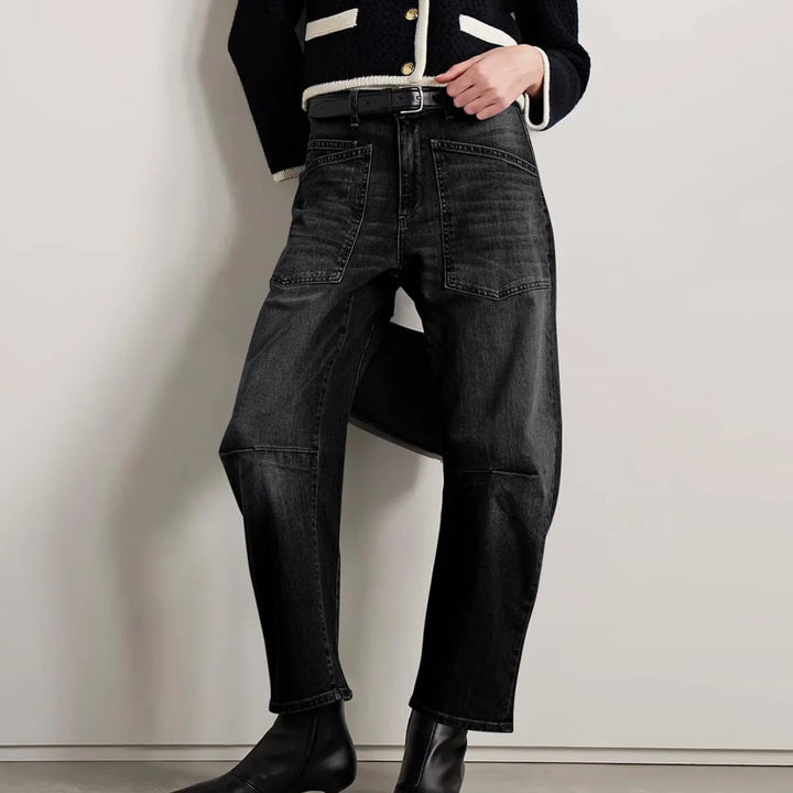 Muse & Valeur | Structured Barrel Jeans for Women in Denim
