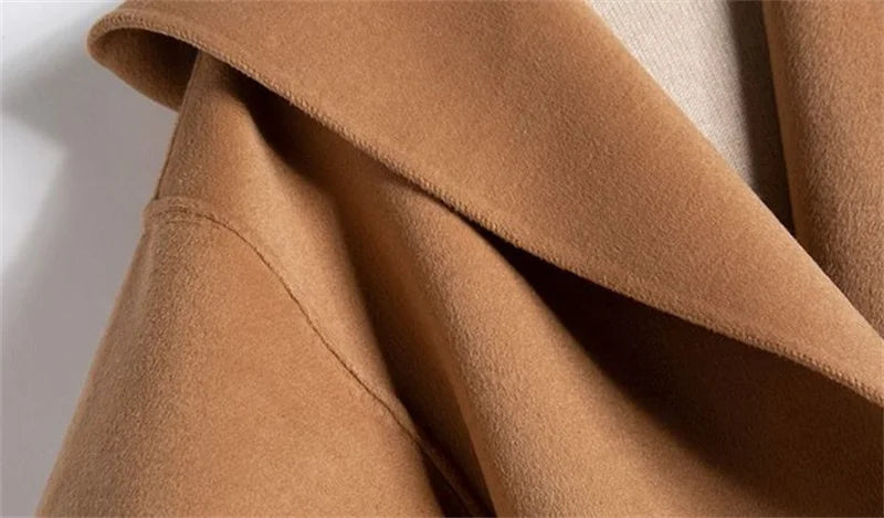 Muse and Valeur | Long Pointed Coat in Camel Hair
